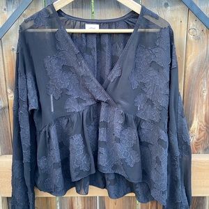 Sheer Floral Wilfred Top - Size Small
